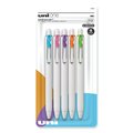 Uniball uniONE Gel Pen, Retractable, Medium 0.7 mm, Fashion Ink-Color Assortment, White Barrel, 5PK 70381